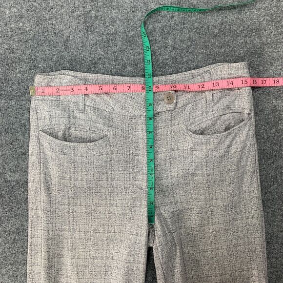 Betabrand Ponte Pant Womens MP Petite Grey White Microstripe Knit Coin Pocket - Picture 6 of 12
